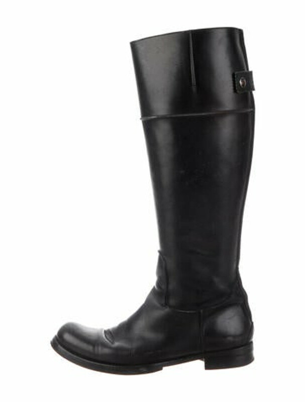 DSQUARED2 Leather Riding Boots Black ShopStyle