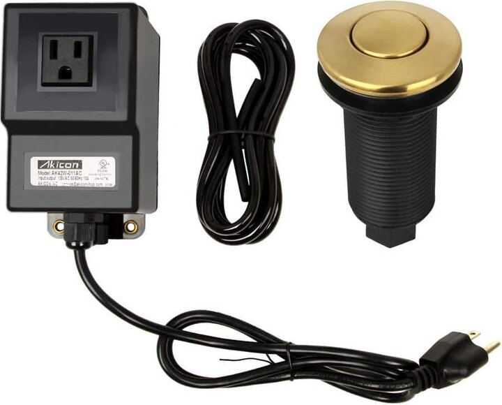 Akicon Brass Gold Garbage Disposal Kitchen Air Switch Kit