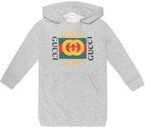 Thumbnail for your product : Gucci Children Logo cotton hoodie dress