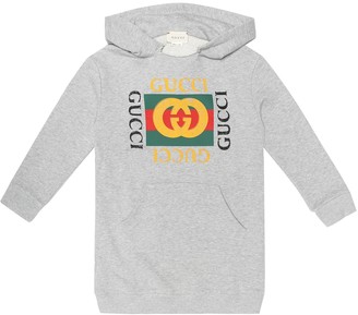 Gucci Children Logo cotton hoodie dress
