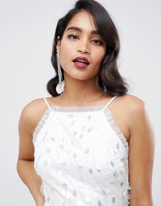 ASOS EDITION halter midi dress in embroidered sequin