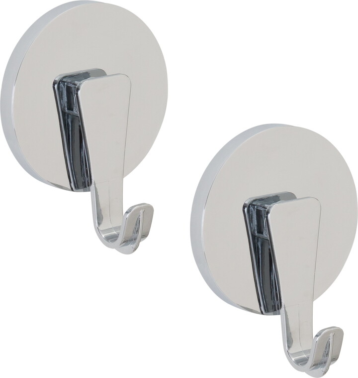 Bed Bath & Beyond Bath Bliss 2 Pack Gel Suction Power Hooks in Chrome - 2.5"x 1.75"x 3.15"