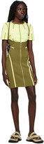 Thumbnail for your product : Eckhaus Latta Khaki & Yellow Gemini Short Dress