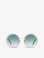 Thumbnail for your product : Chloé CH0047S metal scalloped round-frame sunglasses