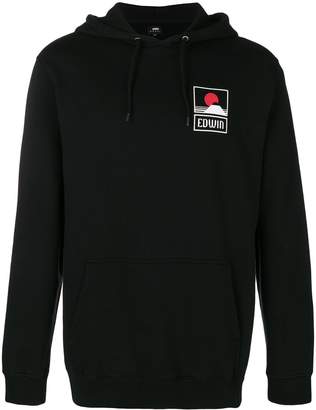 Edwin logo print hoodie