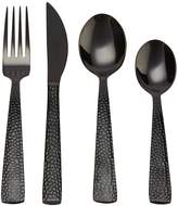 Thumbnail for your product : Ideal Home 16-Piece Hammered Design Cutlery Set – Black