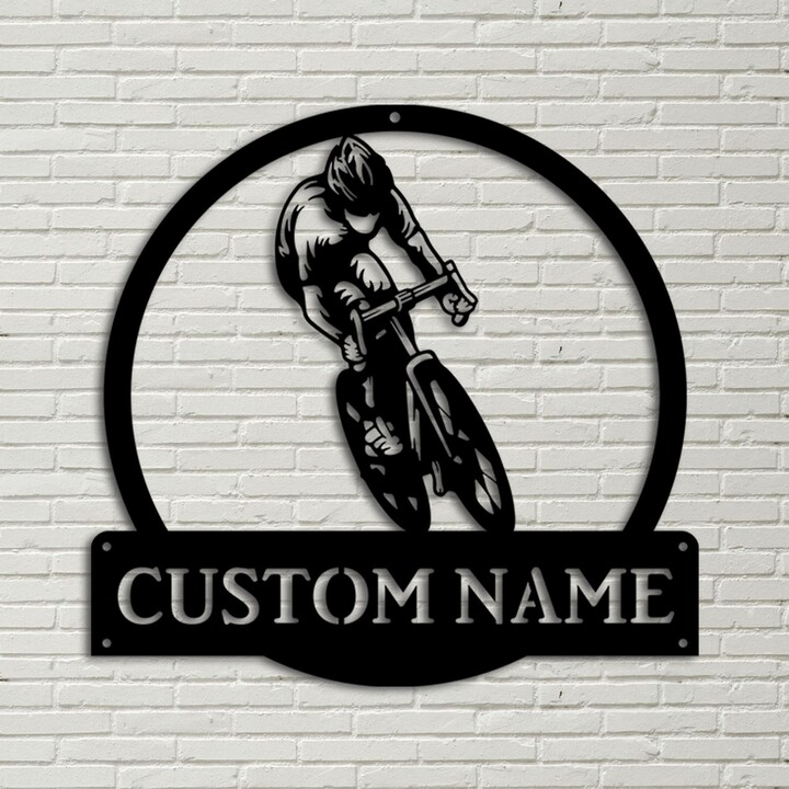 Etsy Personalized Track Cycling Monogram Metal Sign Art, Custom Sign, Sport Lover Decoration For Living Room