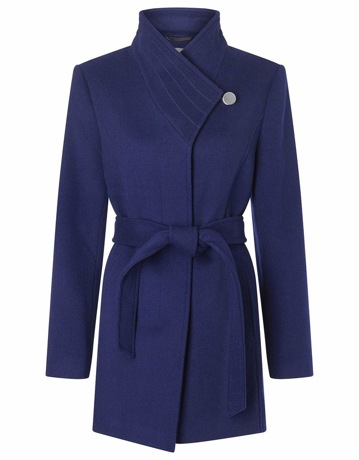 royal blue wrap coat