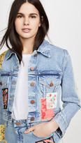 Thumbnail for your product : Alice + Olivia Crop Boxy Jacket with Patchwork