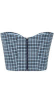 Thumbnail for your product : Rodarte Plaid Double Bow Cut-Out Bustier