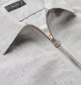 Thumbnail for your product : Joseph Fenhem Linen And Cotton-Blend Chambray Zip-Up Overshirt