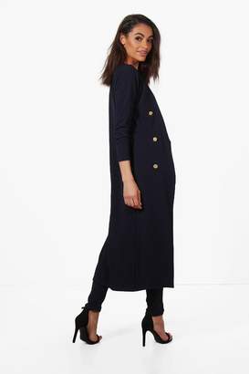 boohoo Button Front Longline Duster