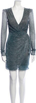Plunge Neckline Mini Dress 