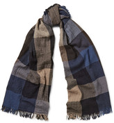 Thumbnail for your product : Begg & Co Box Check Washed-Cashmere Scarf