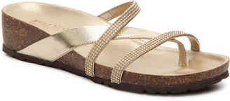 Italian Shoemakers Women's Scoop Wedge Sandal -Gold