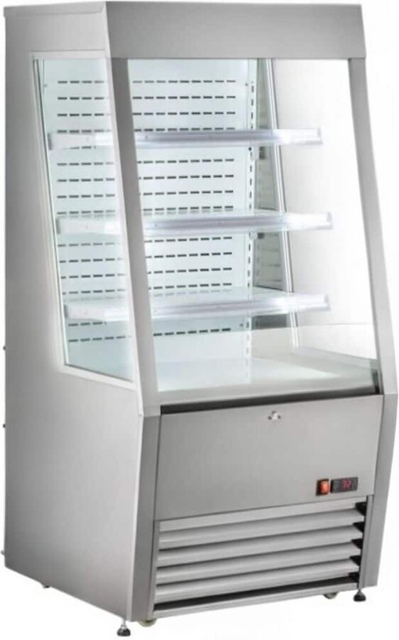 Elite Kitchen Supply 28.5 in. W 8.6 Cu. Ft. Commercial NSF Uber Eats Door dash Open Display Refrigerator EC9S in Stainless Steel