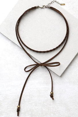 Lulus Everyday is a Winding Road Black Suede Layered Choker Necklace