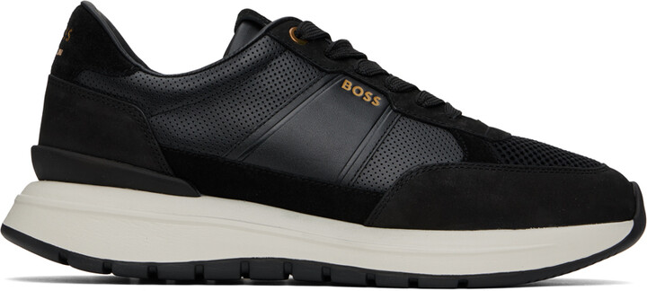 HUGO BOSS Black Paneled Sneakers - ShopStyle