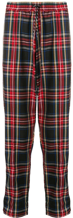 red tartan trousers men