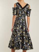 Thumbnail for your product : Erdem Yamal Floral Jacquard Dress - Womens - Black Multi