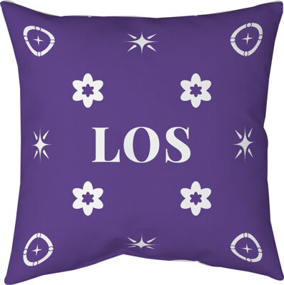 Khieu Los Angeles Basketball Colors Red Blue White Cotton Twill Pillow 14 Inch X 14 Inch
