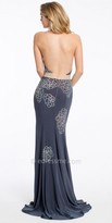 Thumbnail for your product : Jovani Jersey Studded Rosette Prom Dress