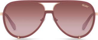 Quay x Saweetie High Profile 51mm Polarized Aviator Sunglasses
