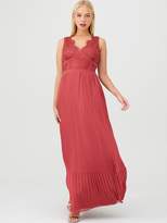 Thumbnail for your product : Little Mistress Eyelash Lace Pleated Bridesmaid Dress - Pink