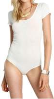Thumbnail for your product : Generic Women's Short Sleeve Scoop Neck Snap Crotch Leotard Bodysuit 7 Colors (L/XL, )