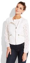 Thumbnail for your product : Lucky Brand White Eyelet Moto