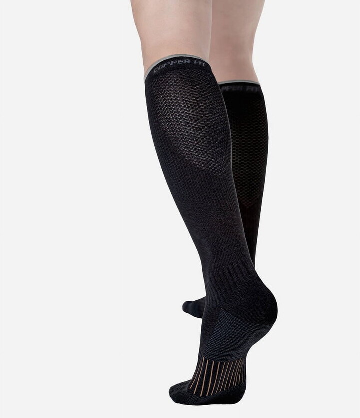 Copper Fit® ENERGY Compression Socks, Easy On/Off, For Men & Women, Black, S/M