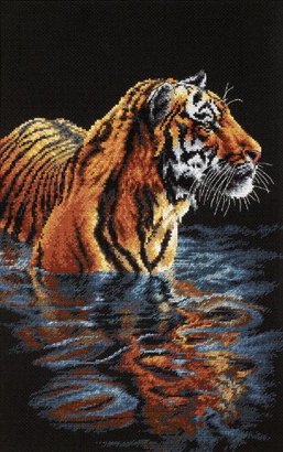 Dimensions Tiger Chilling Out" Counted Cross Stitch Kit, Multi-Colour