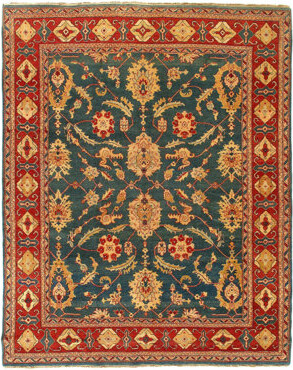 Isabelline Ilette One-of-a-Kind 7'11'' X 10'4'' Lamb's Wool Area Rug Green