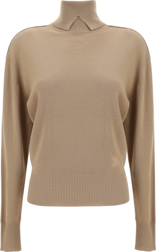 Burberry EKD-Motif Turtleneck Knitted Jumper