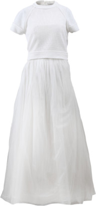 Brunello Cucinelli Pullover With Strapless Tulle Gown