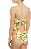 Thumbnail for your product : Stella McCartney Iconic Printed Bandeau One-Piece Swimsuit