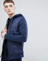 Thumbnail for your product : Barbour International Baffle Hooded Sweat Jacket in Navy