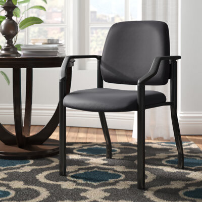 Inbox Zero Johnsen W Stackable Antimicrobial Vinyl Seat Waiting Room Chair with Metal Frame