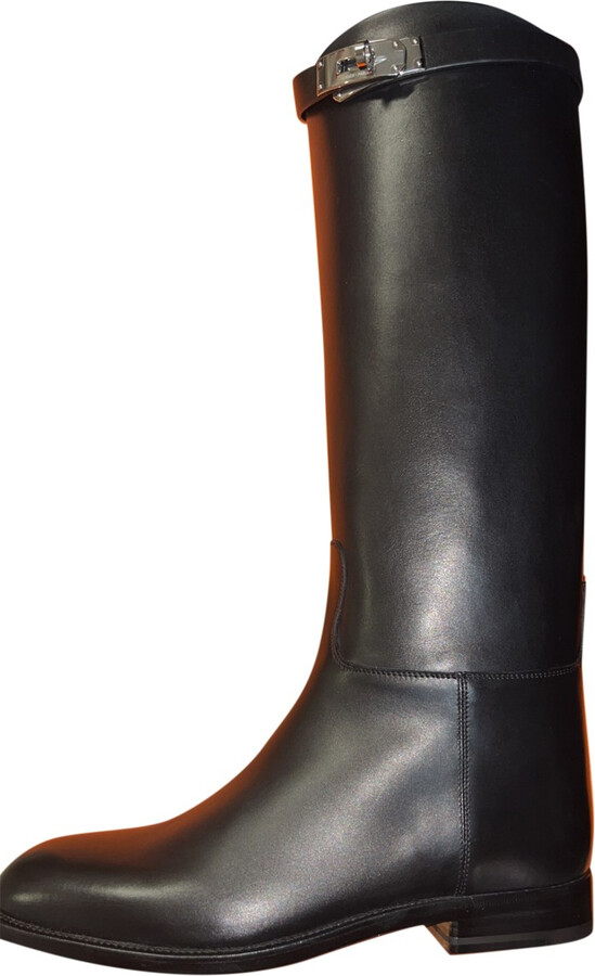 Hermes Jumping leather riding boots - ShopStyle