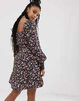 Thumbnail for your product : Sacred Hawk square neck boho dress in ditsy floral
