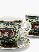 Thumbnail for your product : La DoubleJ X Ladurée Set Of Two Porcelain Cup And Saucer - Green Multi