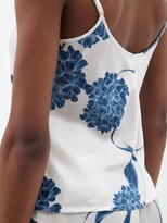 Thumbnail for your product : La Perla Floral-print Silk-satin Pyjama Top - White Print