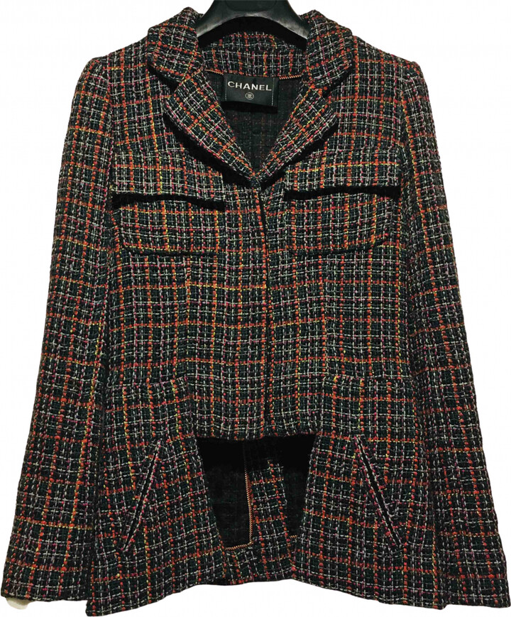 Chanel Pre Owned Collarless Tweed Cropped Jacket - ShopStyle