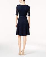 Thumbnail for your product : Charter Club Belted Lace Dress, Created for Macy's