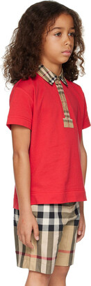 Burberry Kids Red Check Polo
