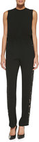 Thumbnail for your product : BCBGMAXAZRIA Victorya Sleeveless Lace-Side Jumpsuit