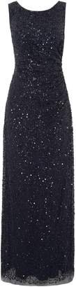 Adrianna Papell Sleeveless beaded cowl back gown