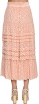 Thumbnail for your product : Temperley London Gold Embroidered Silk Chiffon Midi Skirt