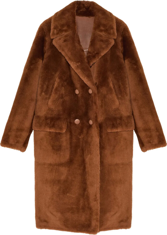 Yves Salomon Double-Breasted Merino Coat