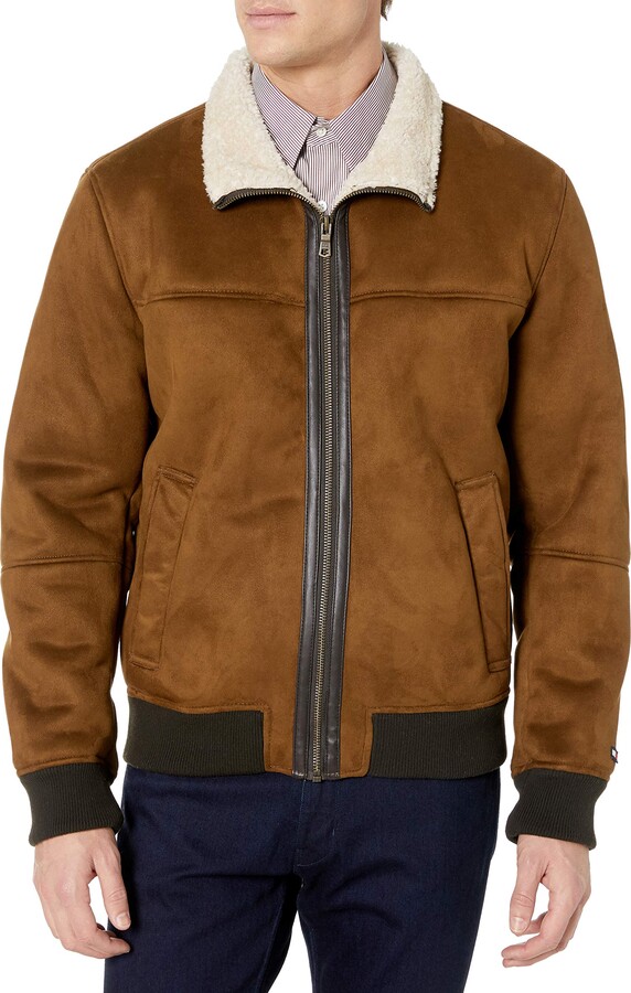 Shearling Suede Bomber Jacket | Shop the world's largest 